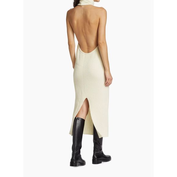 Piece of White Estelle Wool Halter Sweaterdress - Picture 4 of 10